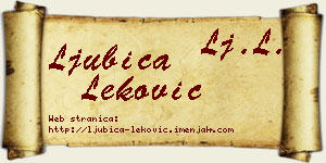 Ljubica Leković vizit kartica